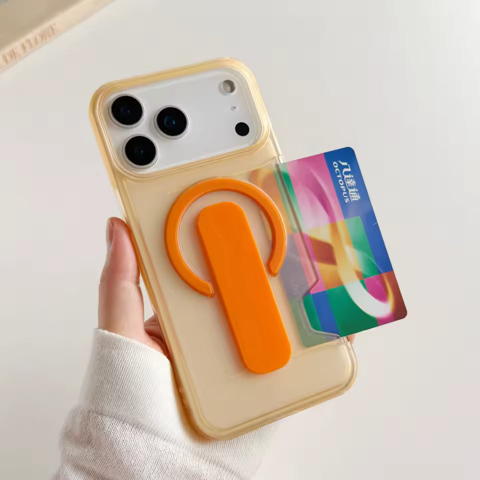 CASEVYN Clear Ring — side view with card slot open