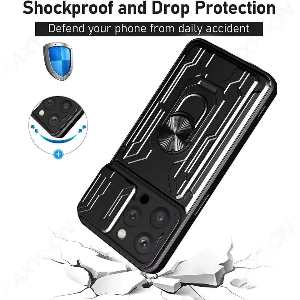CASEVYN Armor — Rugged Protective iPhone Case with Ring Holder & Camera Cover