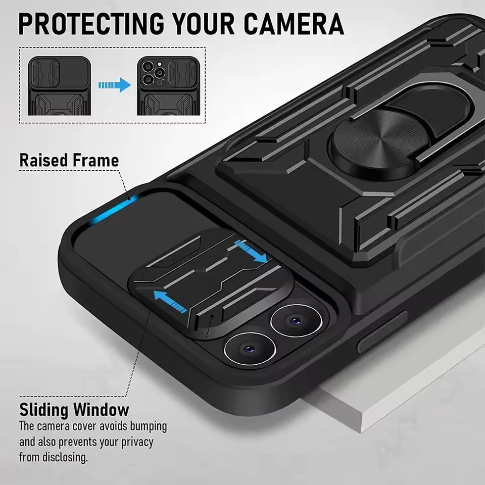 CASEVYN Armor — Rugged Protective iPhone Case with Ring Holder & Camera Cover