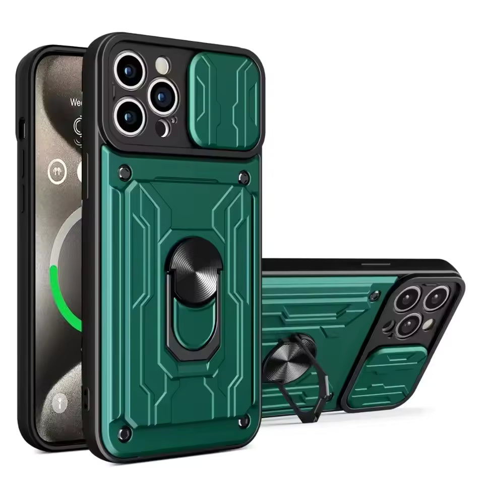 CASEVYN Armor — Rugged Protective iPhone Case with Ring Holder & Camera Cover